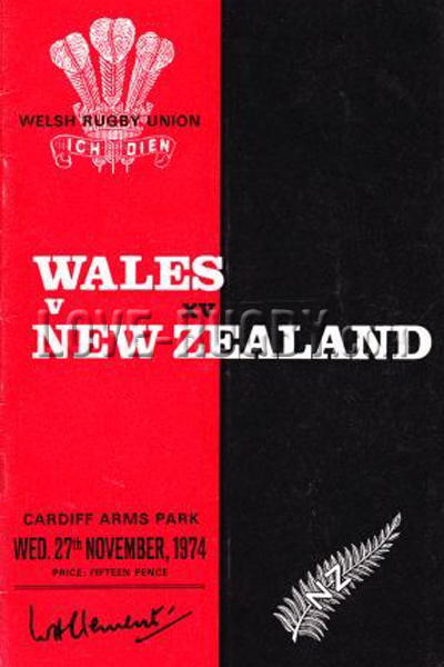 Welsh XV New Zealand 1974 memorabilia